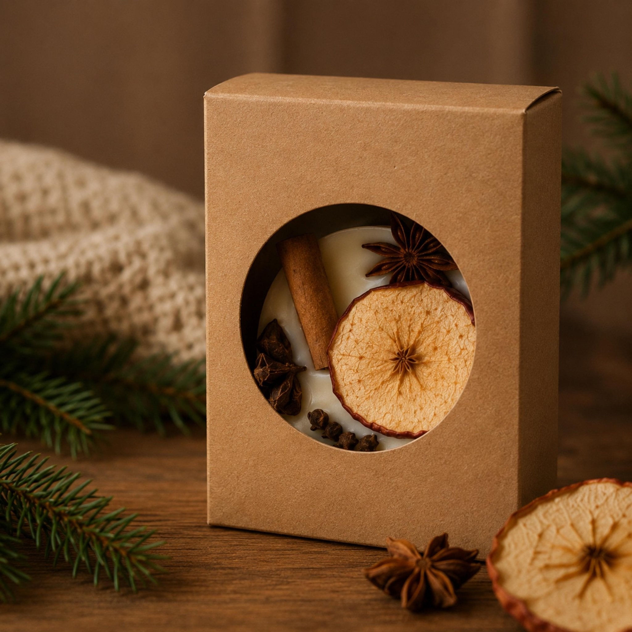 Apple Cider Hearth Wax Melt, Wickless Candle, Lamp Warmer Tart, Cozy Autumn Fragrance - Winterberry Hearth