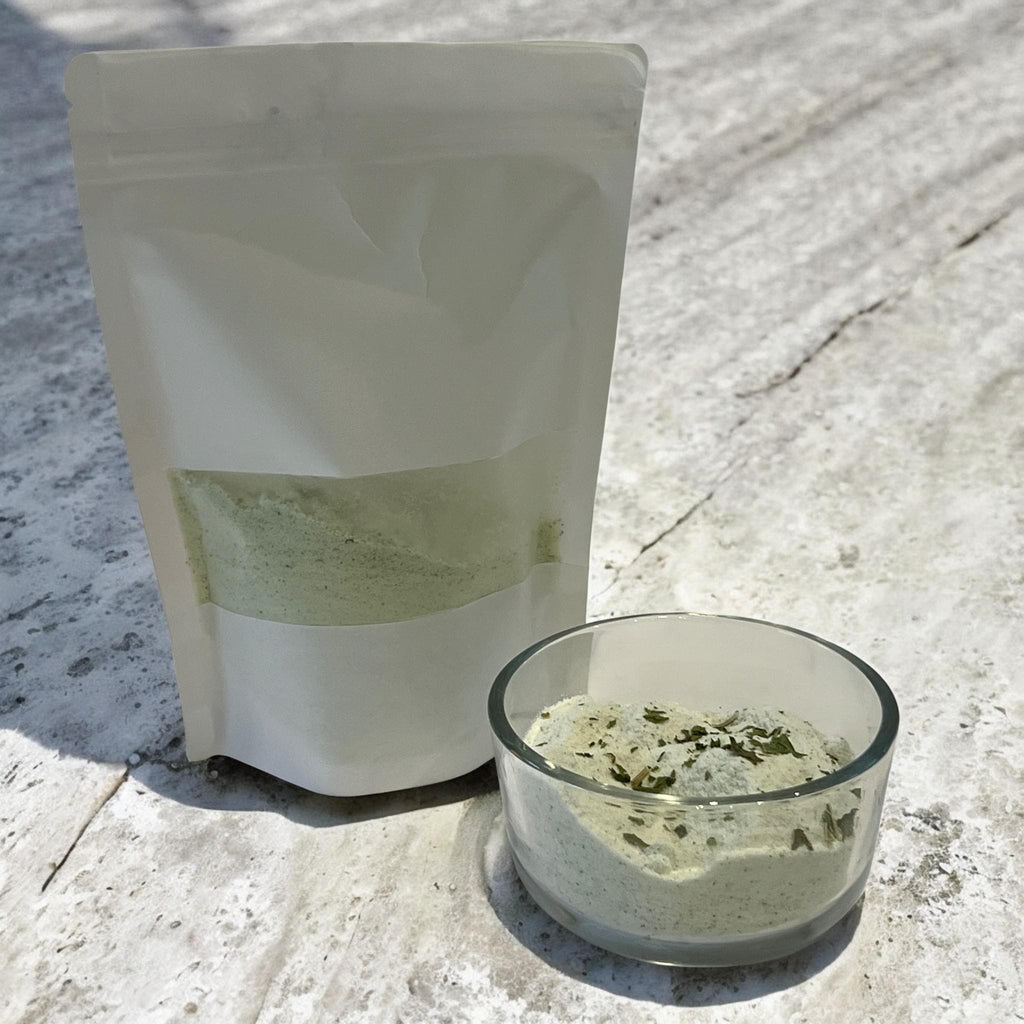 Basil Salt, Fresh Gourmet Herb Blend, Finishing Salt for Cooking, Tomatoes & Pasta - Winterberry Hearth