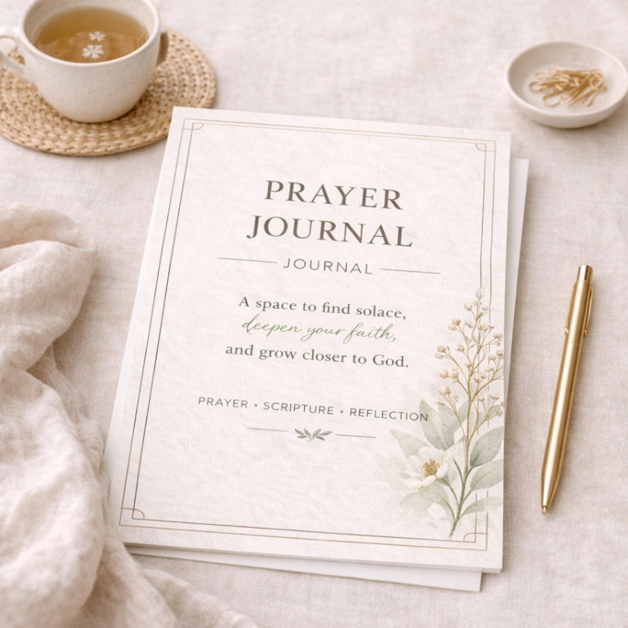 Begin Again Journal Bundle, Guided Prayer Reflections, Self Love Wellness Planner, Printable Vision Book, Digital Download - Winterberry Hearth