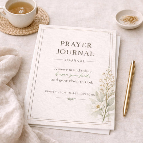 Begin Again Journal Bundle, Guided Prayer Reflections, Self Love Wellness Planner, Printable Vision Book, Digital Download - Winterberry Hearth