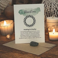 Bloodstone Crystal with Meaning Card: Healing Properties, Meditation Tool - Winterberry Hearth