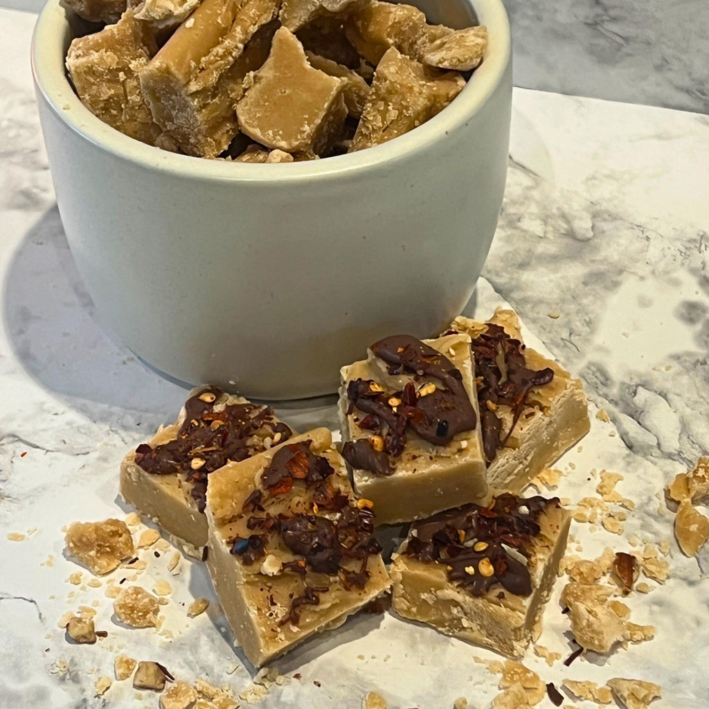 Brown Sugar Candy Chocolate Cranberry Pecan, Half Pound or One Pound - Winterberry Hearth