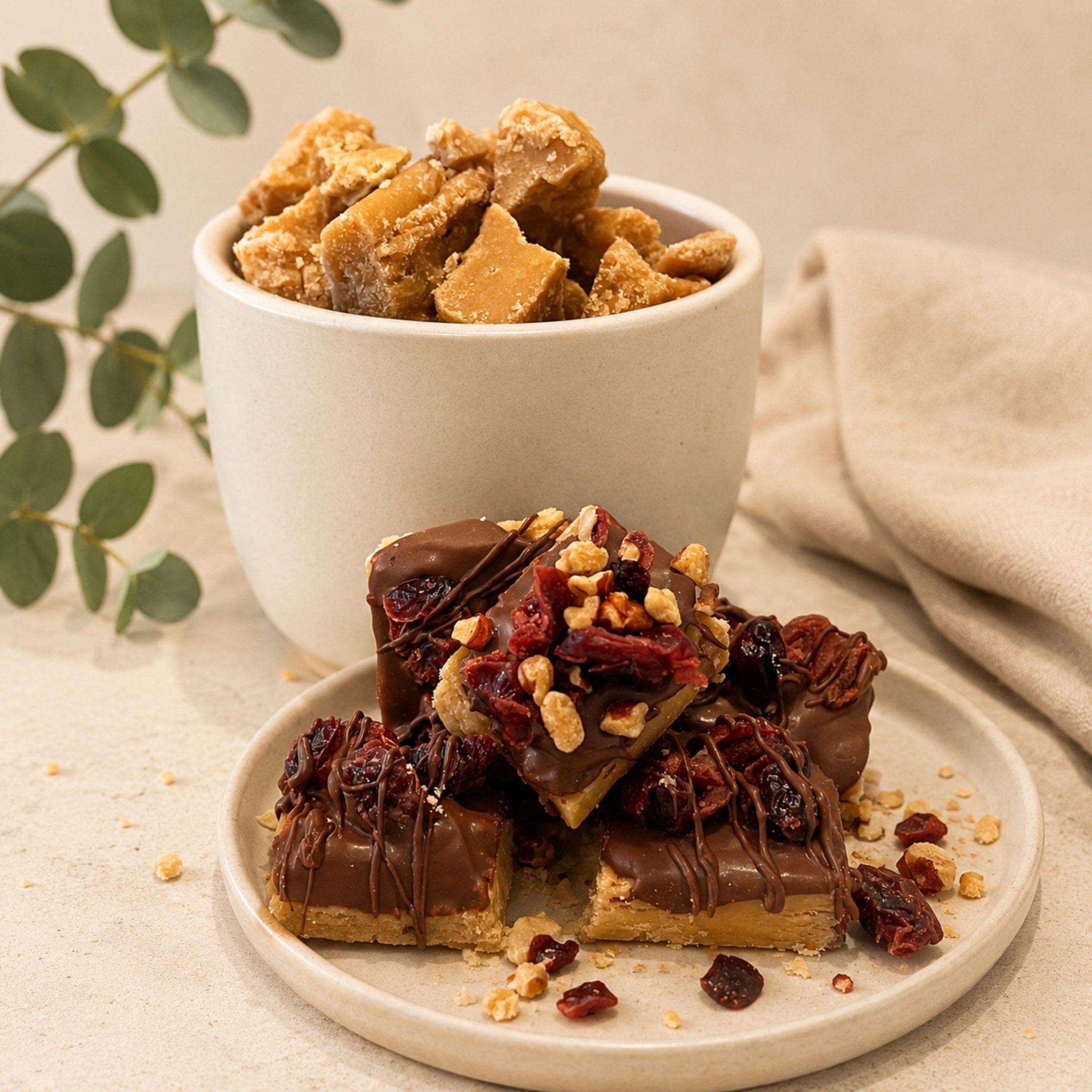 Brown Sugar Candy Chocolate Cranberry Pecan, Half Pound or One Pound - Winterberry Hearth