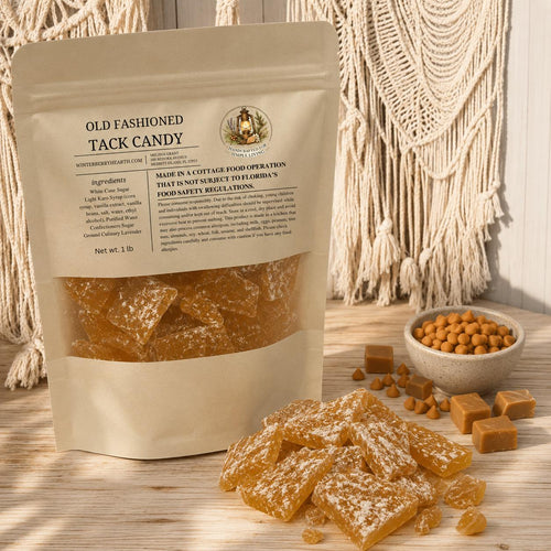 Butterscotch Old-Fashioned Hard Tack Candy 1lb, Nostalgic Vintage Rock Candy Treat - Winterberry Hearth