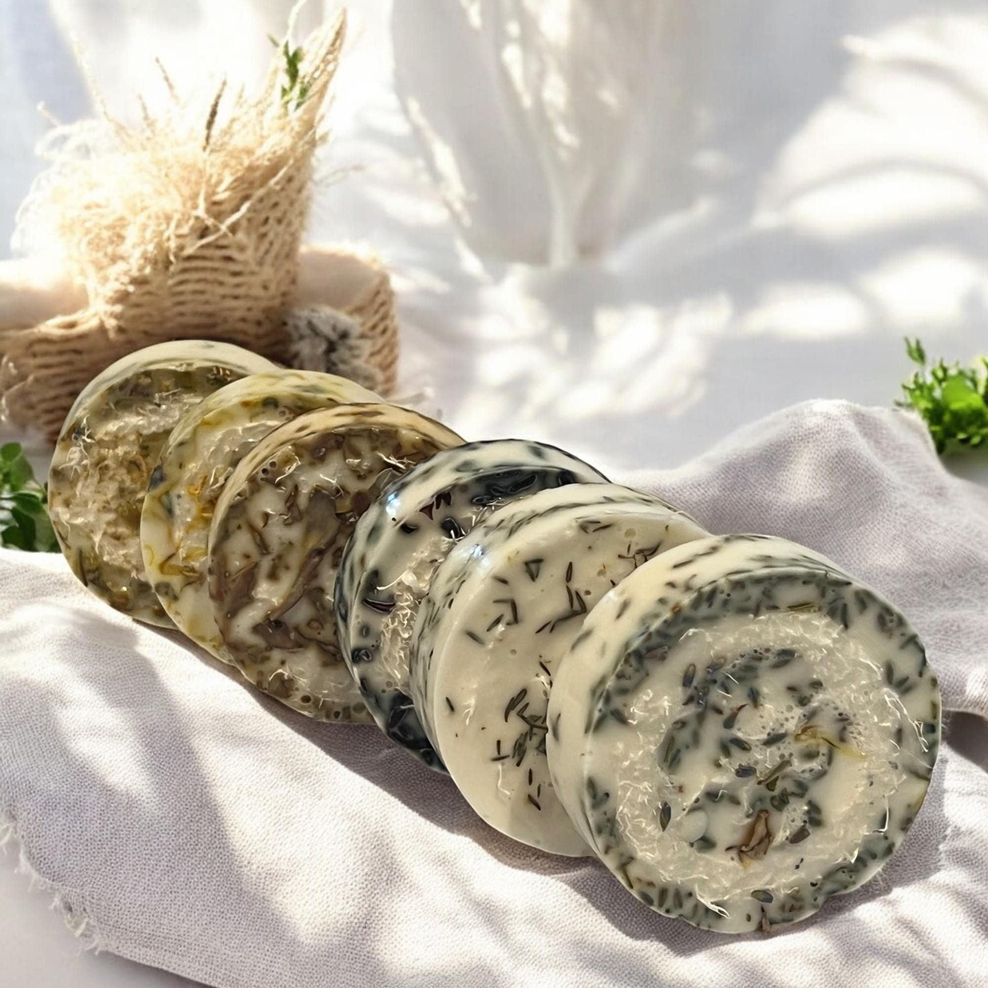 Calendula Goat's Milk Loofah Soap: Handmade Exfoliating Bath Bar - Winterberry Hearth