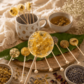 Calendula Herbal Tea Lollipop: Floral Tea Stir Stick Sweetener - Winterberry Hearth