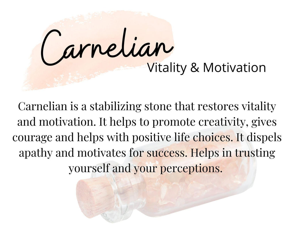 Carnelian Crystal Drip Candle with Intention Herbs & Glitter: Creativity Courage Motivation - Winterberry Hearth