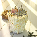 Carnelian Crystal Drip Candle with Intention Herbs & Glitter: Creativity Courage Motivation - Winterberry Hearth