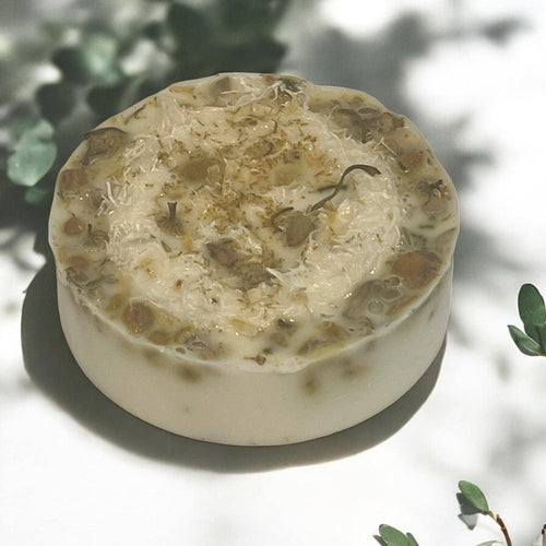 Chamomile Goat's Milk Loofah Soap: Soothing Herbal Skincare Bar - Winterberry Hearth