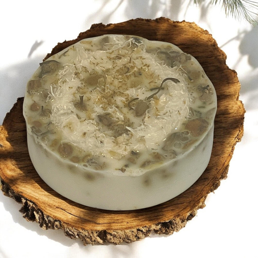 Chamomile Goat's Milk Loofah Soap: Soothing Herbal Skincare Bar - Winterberry Hearth