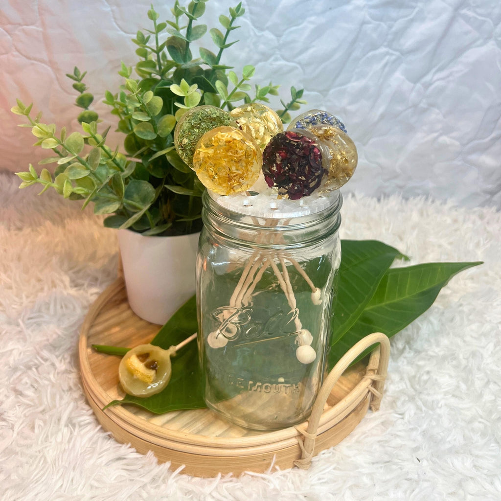 Chamomile Herbal Tea Lollipops Relaxing Tea Stirrer Candy Natural Sweetener - Winterberry Hearth