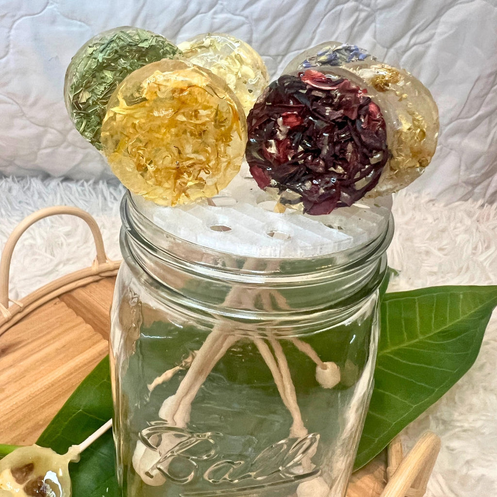 Chamomile Herbal Tea Lollipops Relaxing Tea Stirrer Candy Natural Sweetener - Winterberry Hearth