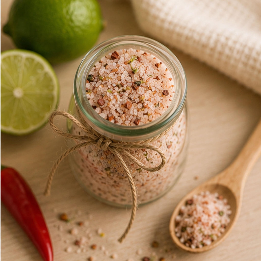 Chili Lime Salt, Margarita Rimmer, Grilling Seasoning, Spicy Mexican Taco Salt Blend, Gourmet Gift - Winterberry Hearth