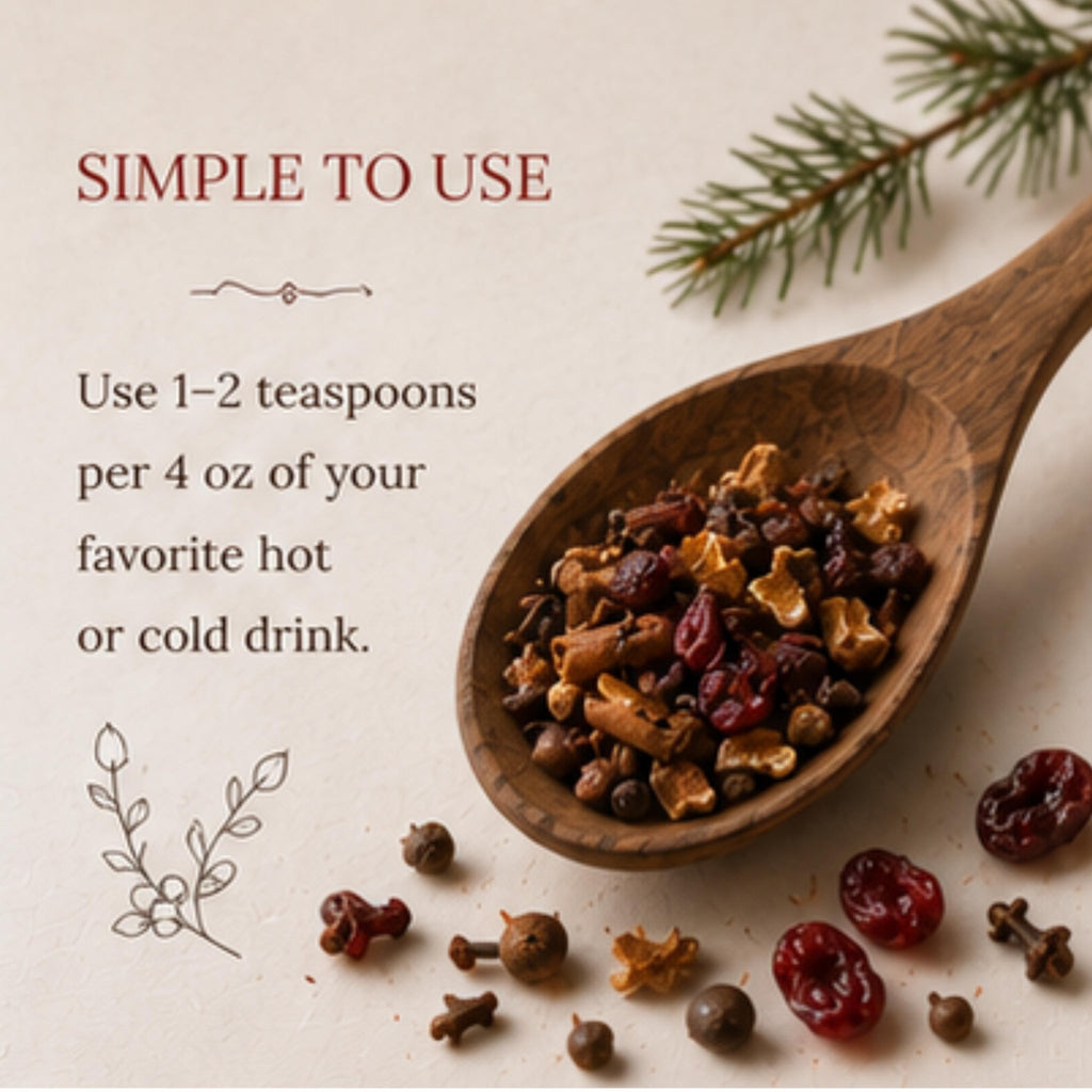 Christmas At Winterberry Mulling Spice Blend, Apple Cider Drink Mix, Holiday Mulled Wine - Winterberry Hearth