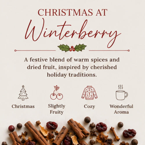 Christmas At Winterberry Mulling Spice Blend, Apple Cider Drink Mix, Holiday Mulled Wine - Winterberry Hearth