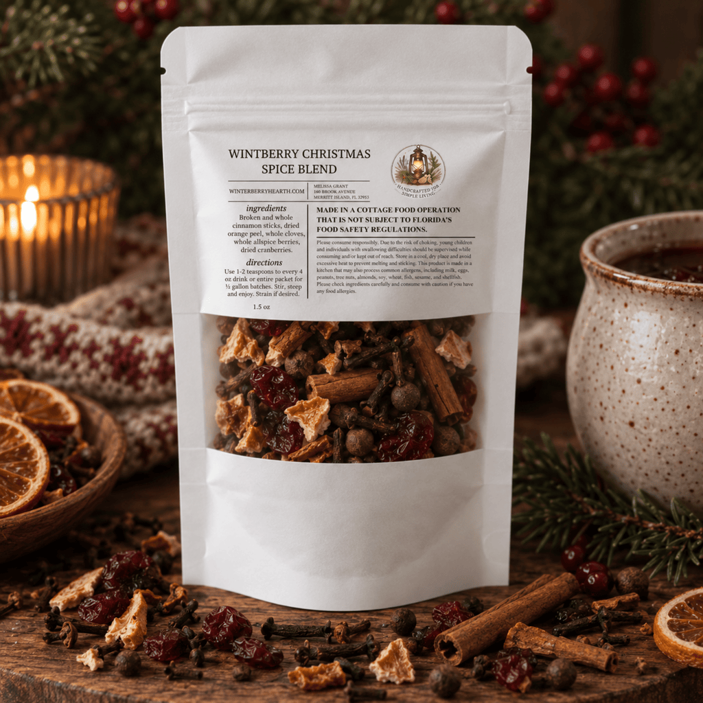 Christmas Mulling Spice Blend, Holiday Mulled Wine Festive Drink Mix - Winterberry Hearth