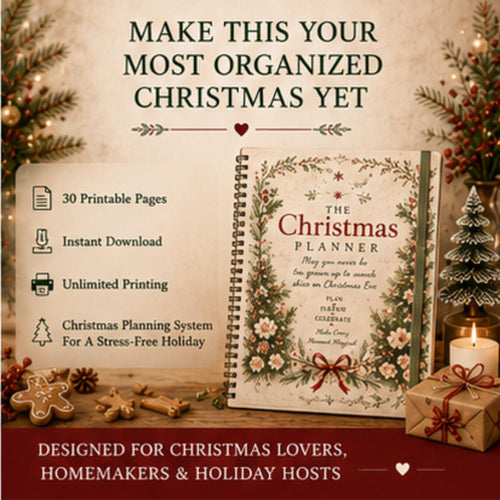 Christmas Planner Printable, Holiday Organizer, Christmas Binder, Gift Tracker - Winterberry Hearth