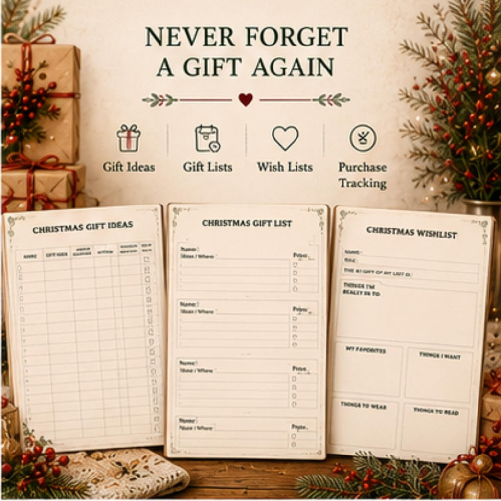 Christmas Planner Printable, Holiday Organizer, Christmas Binder, Gift Tracker - Winterberry Hearth