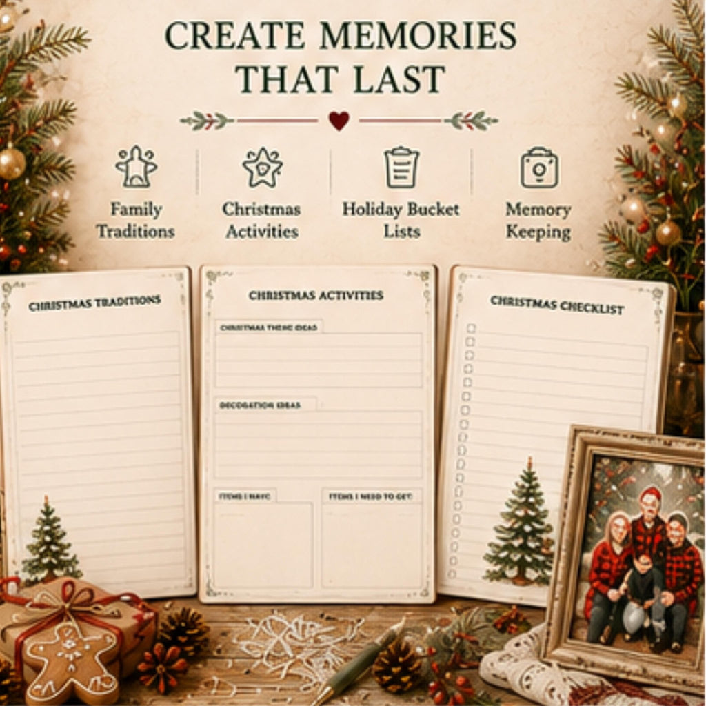 Christmas Planner Printable, Holiday Organizer, Christmas Binder, Gift Tracker - Winterberry Hearth