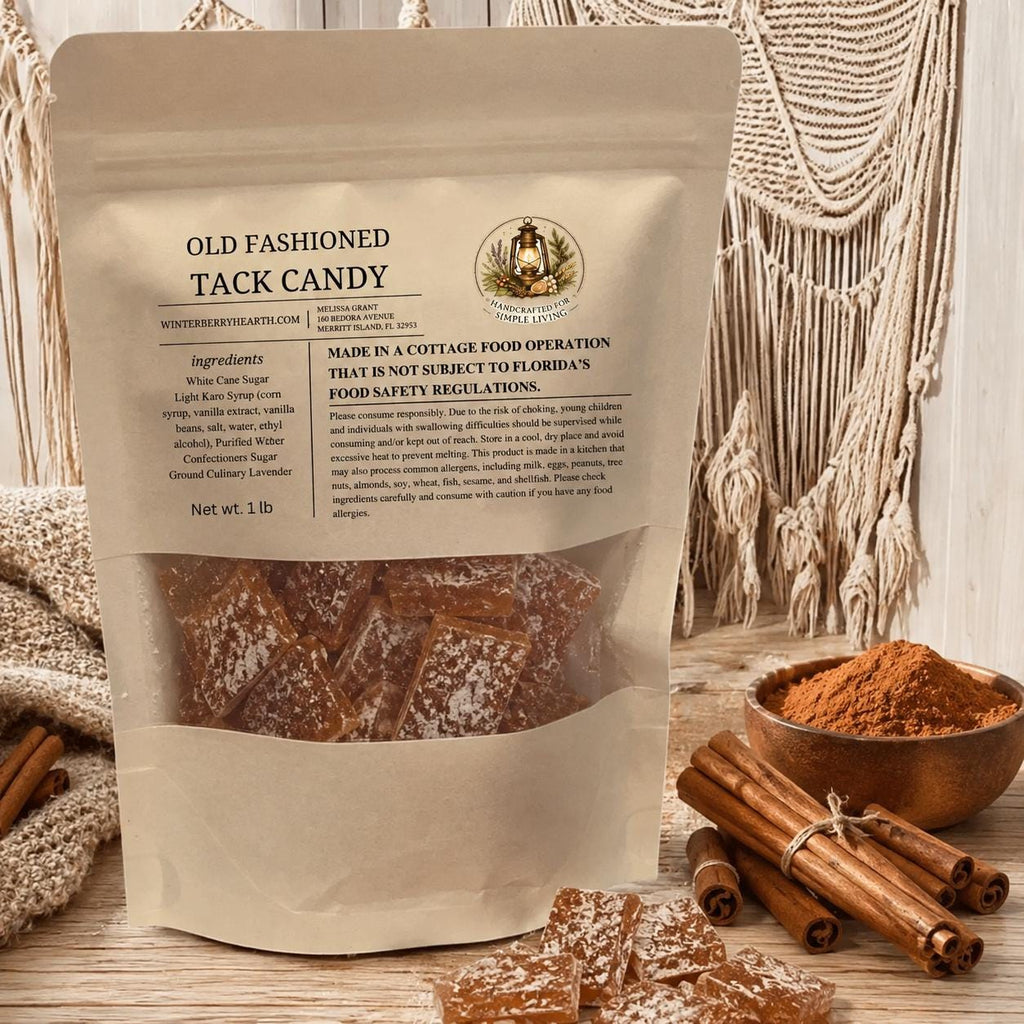 Cinnamon Old Fashioned Hard Tack Candy, Nostalgic Rock Candy Homemade Treat - Winterberry Hearth