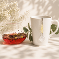 Citrine & Clear Quartz Tea Steeper, Stainless Steel Mesh Infuser