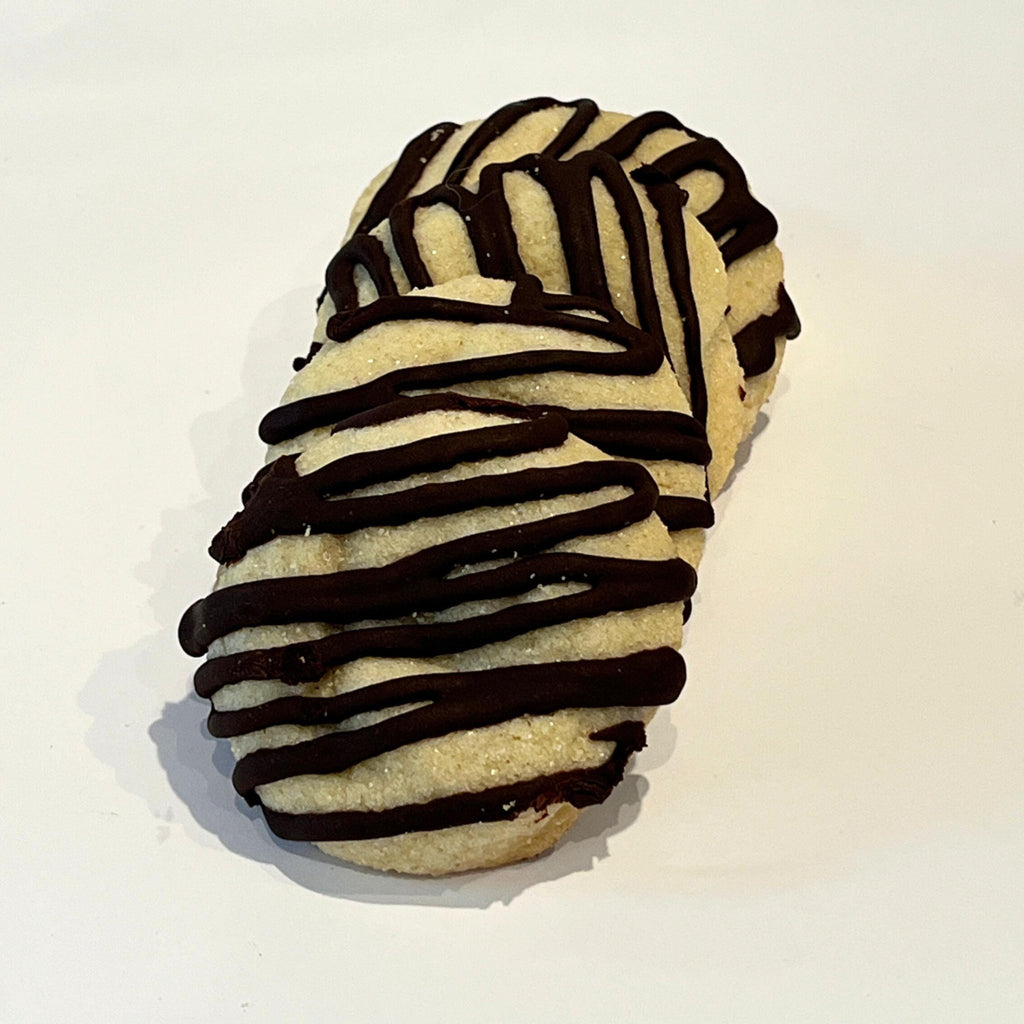 Classic Sugar Cookies, Chocolate Glaze Drizzle, Homemade Bakery Cookies, Gourmet Gift, Fresh Baked Treats - Winterberry Hearth