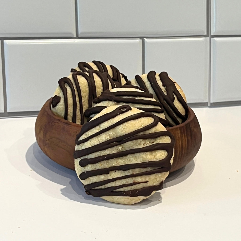 Classic Sugar Cookies, Chocolate Glaze Drizzle, Homemade Bakery Cookies, Gourmet Gift, Fresh Baked Treats - Winterberry Hearth