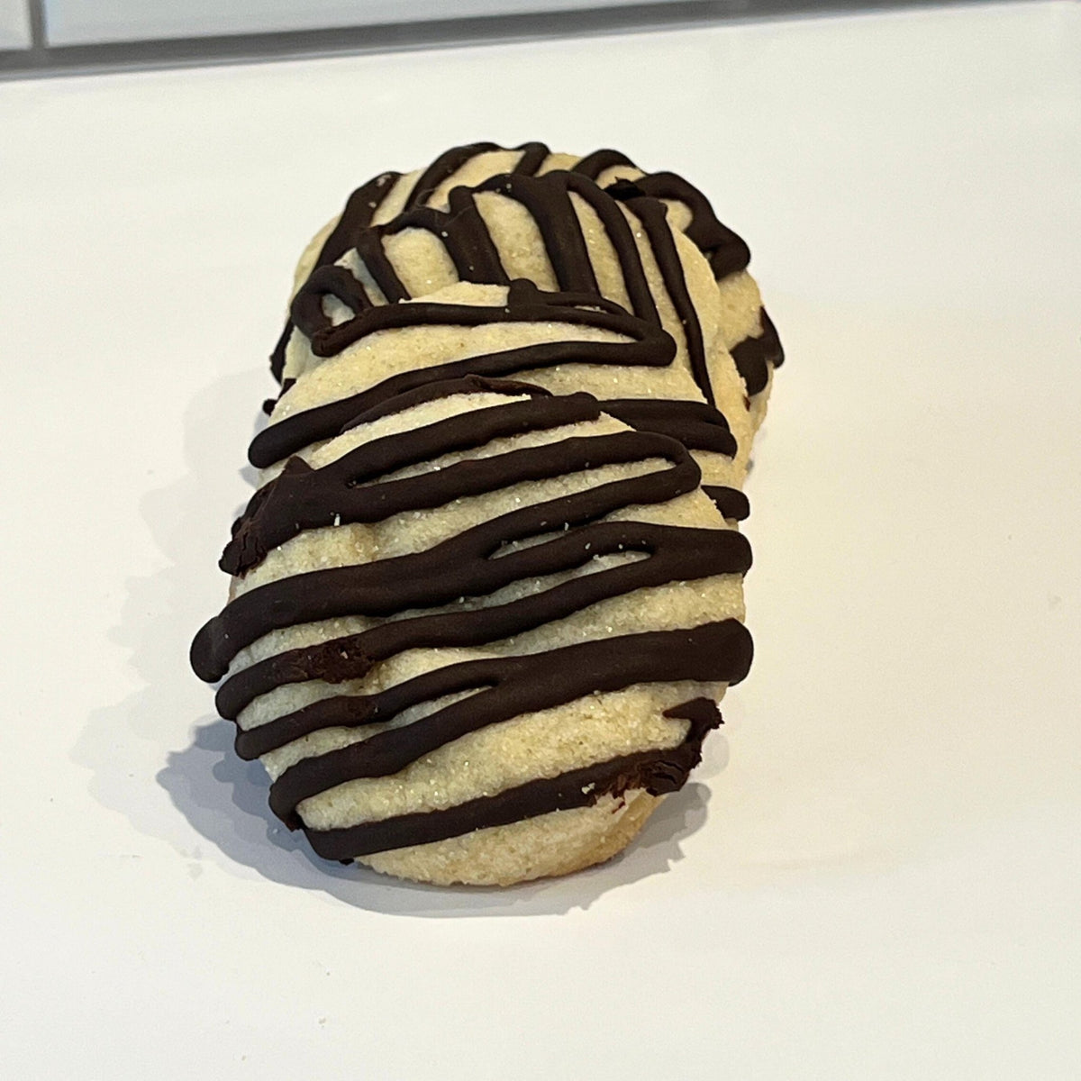 Classic Sugar Cookies, Chocolate Glaze Drizzle, Homemade Bakery Cookies, Gourmet Gift, Fresh Baked Treats - Winterberry Hearth