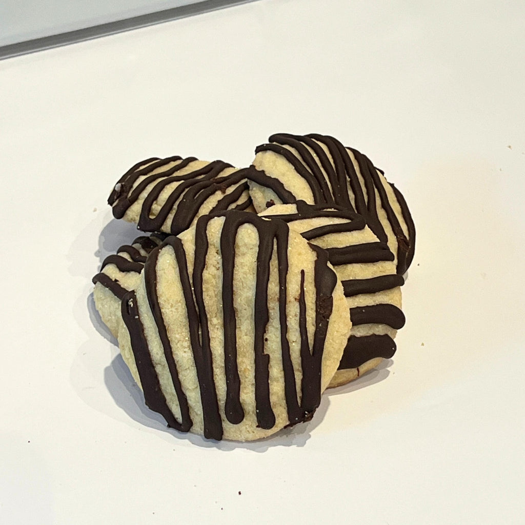 Classic Sugar Cookies, Chocolate Glaze Drizzle, Homemade Bakery Cookies, Gourmet Gift, Fresh Baked Treats - Winterberry Hearth