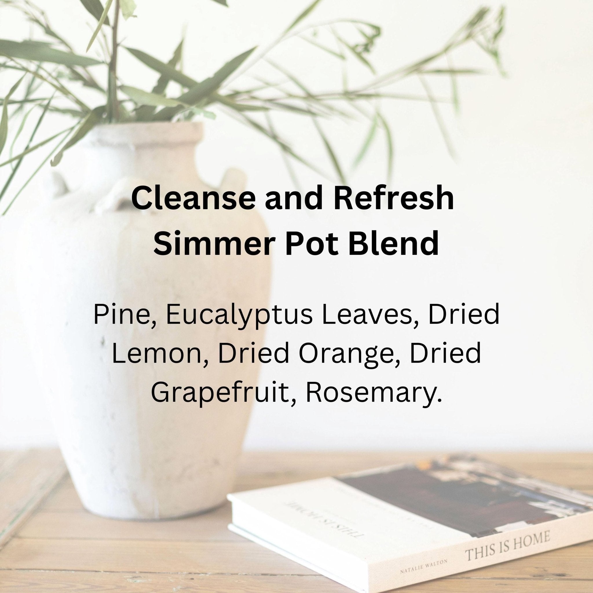 Cleanse & Refresh Simmer Pot Blend, Energy Clearing Aromatherapy, Herbal Stove Simmer - Winterberry Hearth