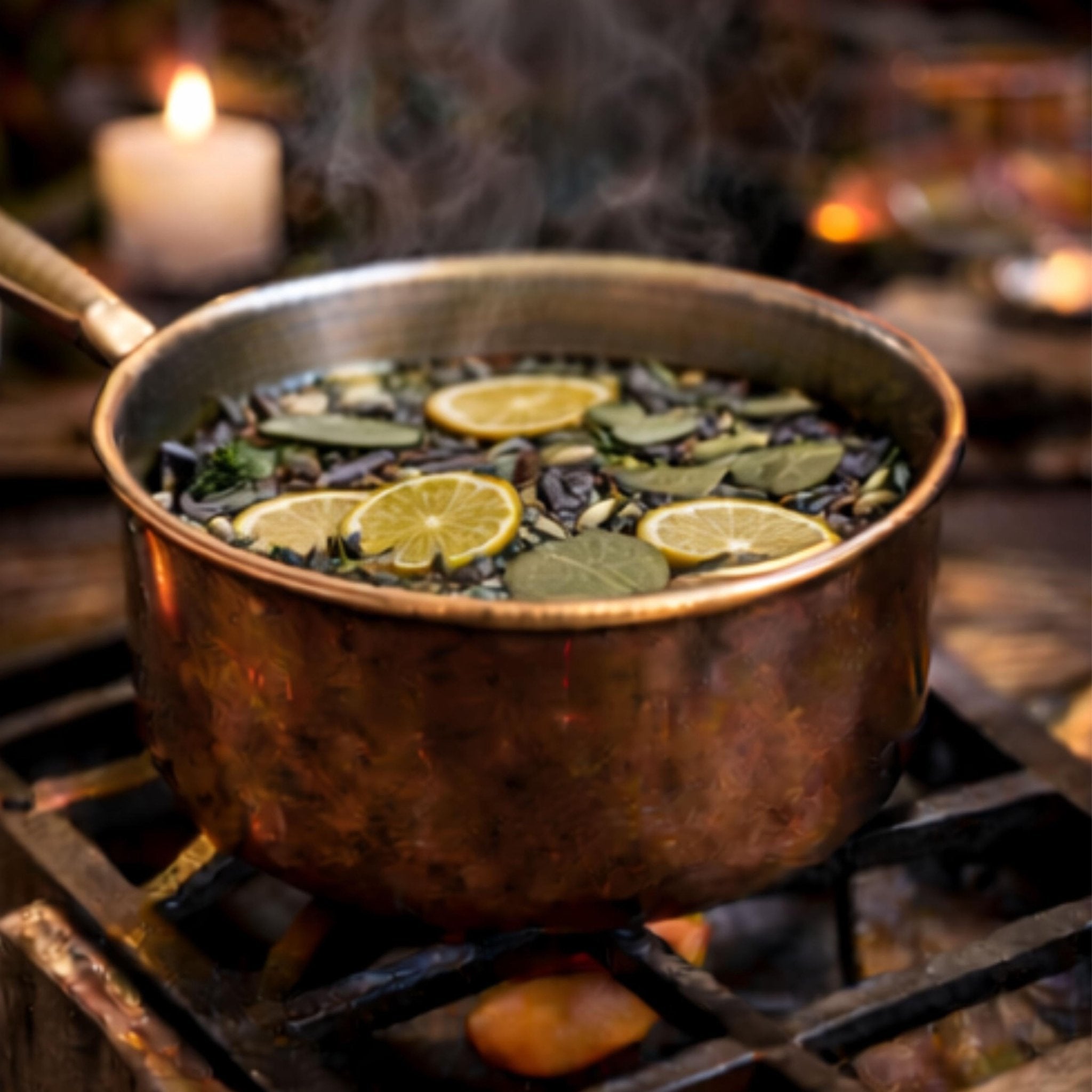 Coastal Calm Simmer Pot, Lime Lavender Bay Lead Stovetop Potpourri, Fresh Coastal Home Fragrance - Winterberry Hearth