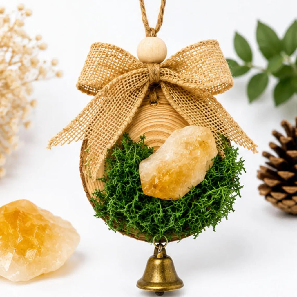 Cottage Prosperity Blessing Ornament, Christmas Tree Abundance Bell - Winterberry Hearth