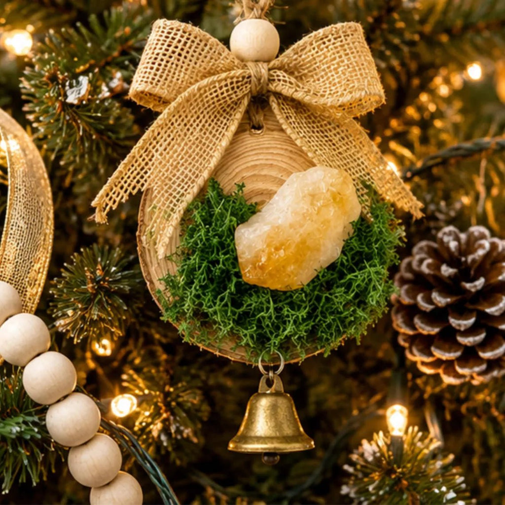 Cottage Prosperity Blessing Ornament, Christmas Tree Abundance Bell - Winterberry Hearth