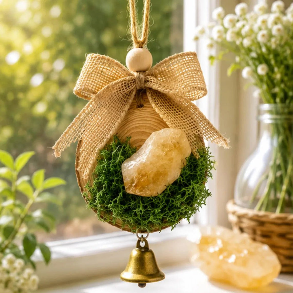 Cottage Prosperity Blessing Ornament, Christmas Tree Abundance Bell - Winterberry Hearth