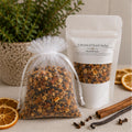 Cozy Home Fragrance Sachet, Hearth and Home Aromatherapy, Orange Vanilla Spice, Botanical Gift - Winterberry Hearth