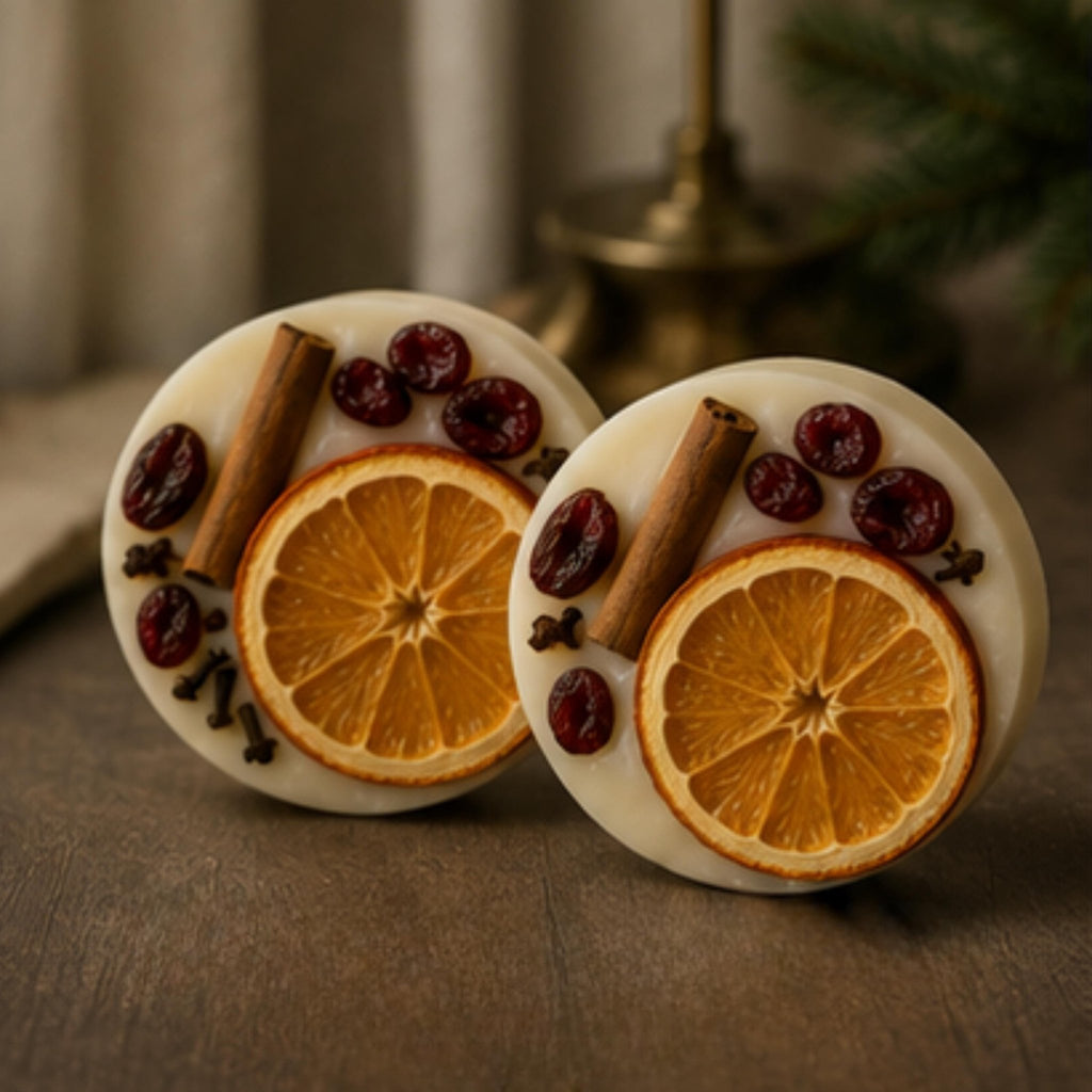 Cranberry Orange Hearth Wax Tart, Wickless Candle Melts for Lamp Warmers - Winterberry Hearth
