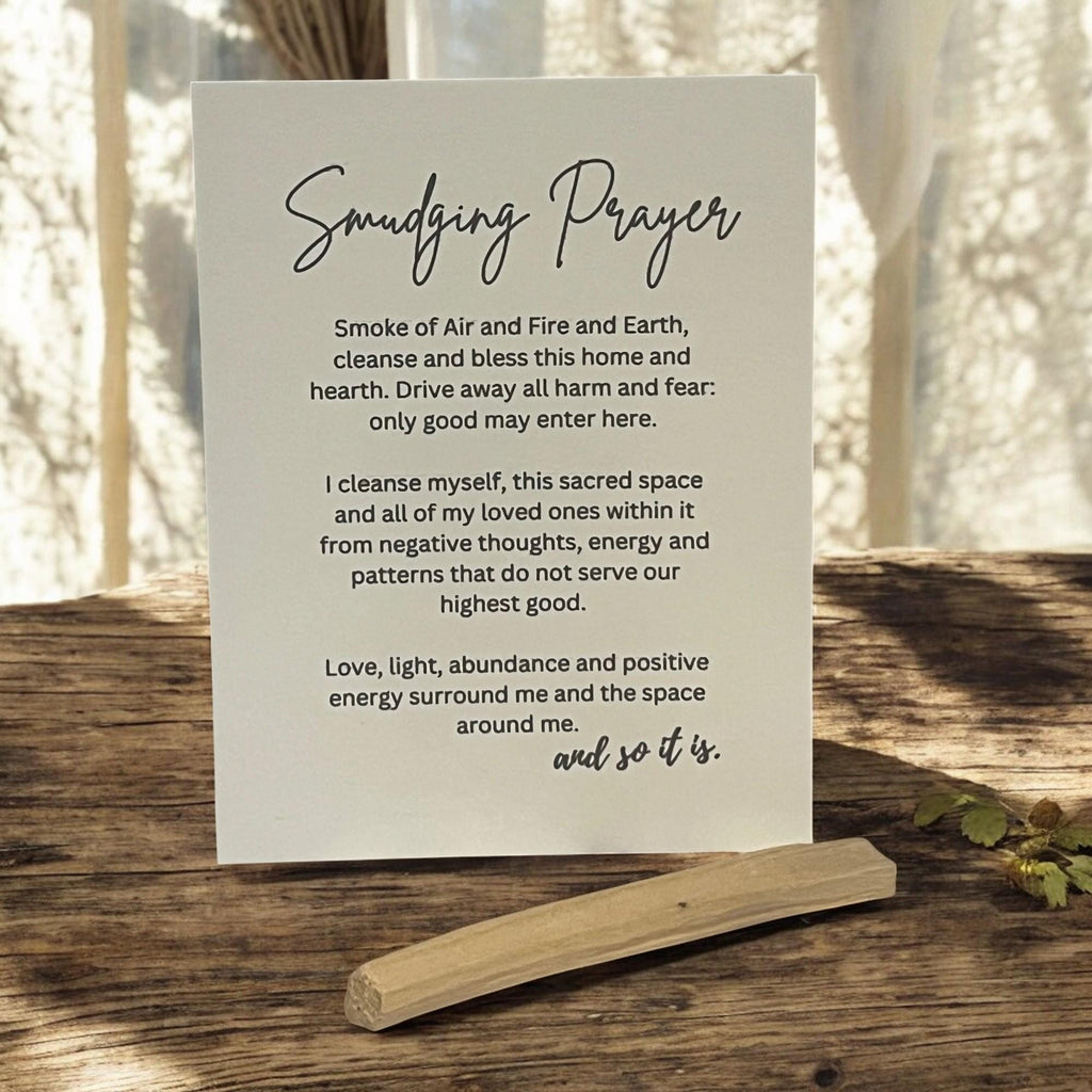 Crystal Gemstone Mining Bucket Gift Set: Palo Santo & Smudging Prayer - Winterberry Hearth