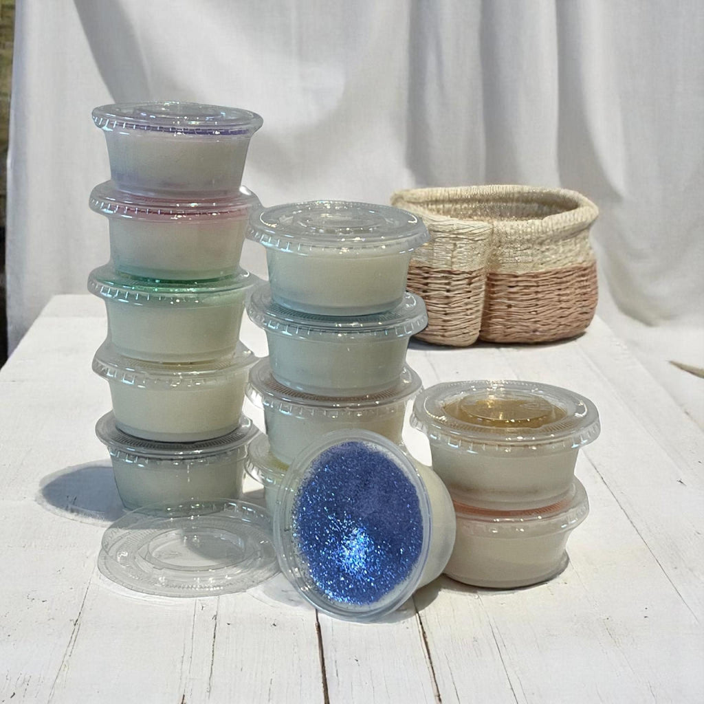 Crystal Reveal Wax Melt Set: Glitter Soy Wax Tart with Hidden Healing Stone - Winterberry Hearth