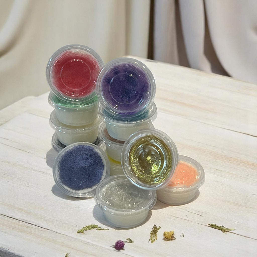 Crystal Reveal Wax Melt Set: Glitter Soy Wax Tart with Hidden Healing Stone - Winterberry Hearth