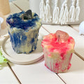 Crystal Soy Drip Candle with Glitter: Choose from Rose Quartz, Moonstone or Sodalite - Winterberry Hearth