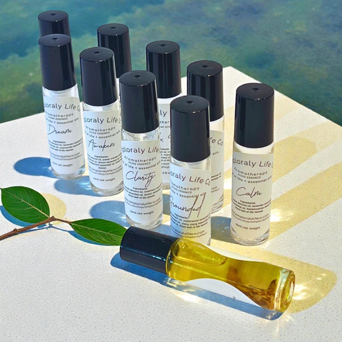 Essential Oil Perfume Roller Miracle Leaf of Life, Apothecary Roller Bottle - Winterberry Hearth