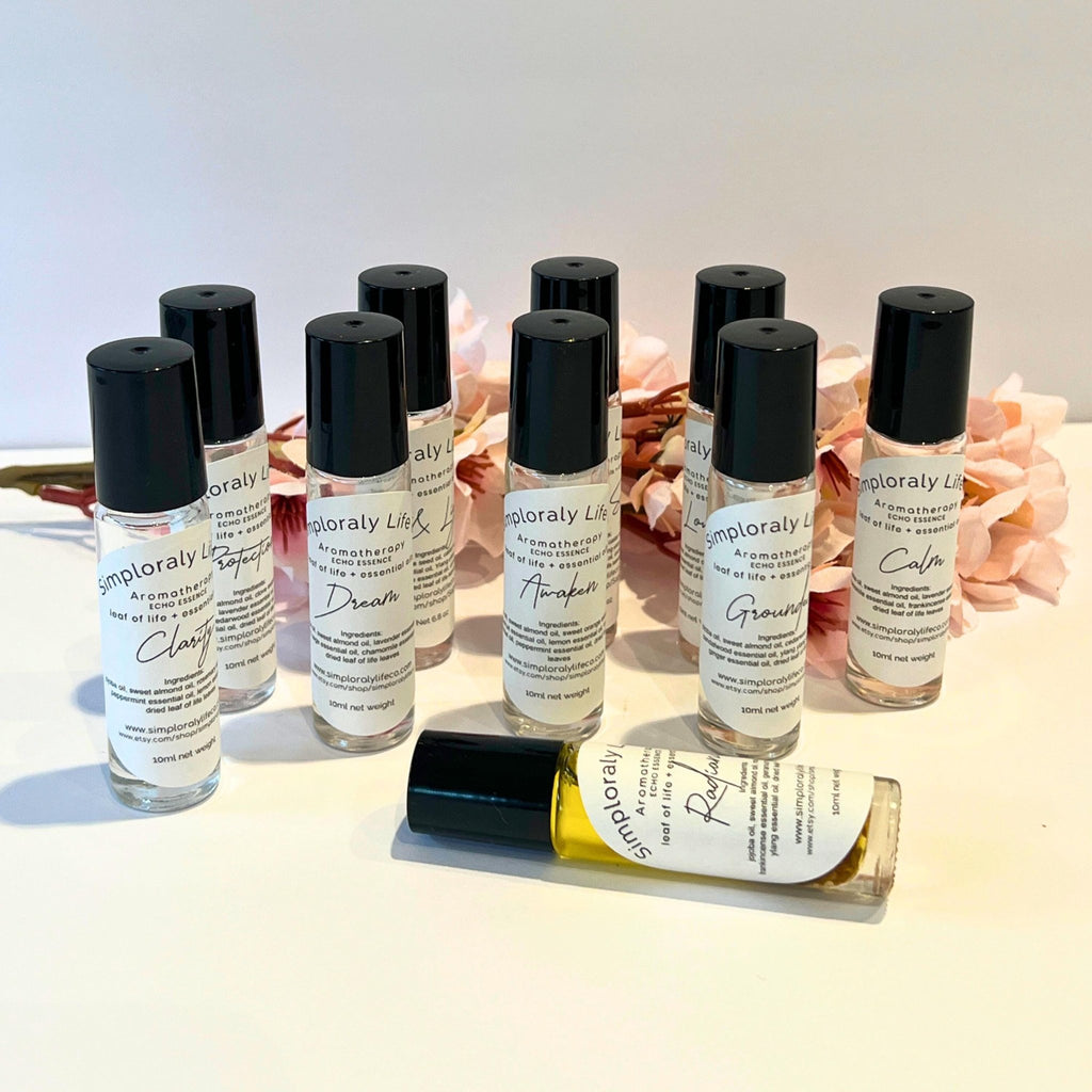 Essential Oil Perfume Roller Miracle Leaf of Life, Apothecary Roller Bottle - Winterberry Hearth
