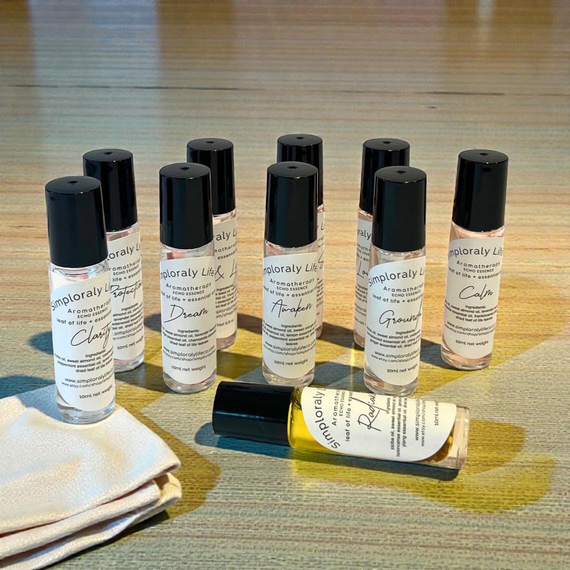 Essential Oil Perfume Roller Miracle Leaf of Life, Apothecary Roller Bottle - Winterberry Hearth