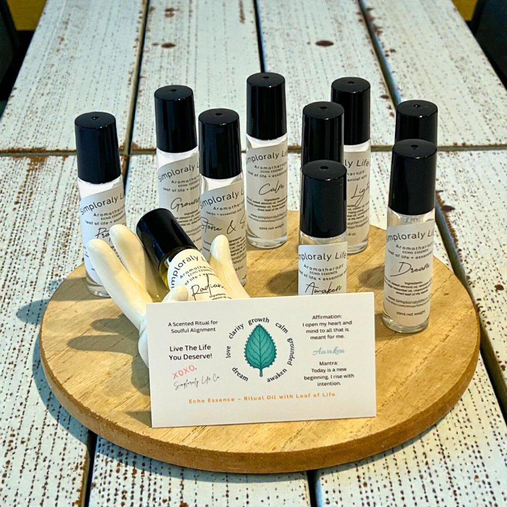 Essential Oil Perfume Roller Miracle Leaf of Life, Apothecary Roller Bottle - Winterberry Hearth