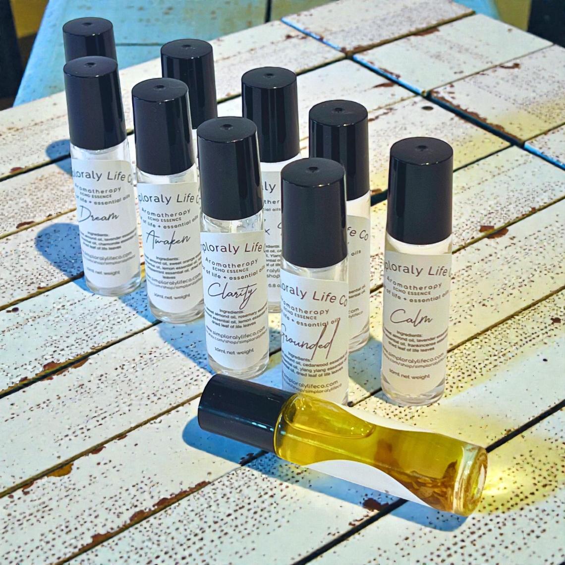 Essential Oil Perfume Roller Miracle Leaf of Life, Apothecary Roller Bottle - Winterberry Hearth