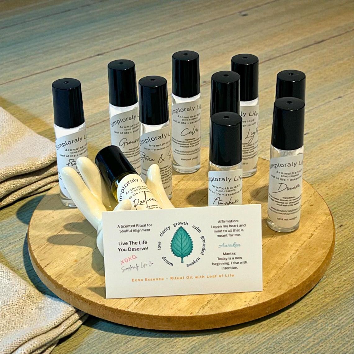 Essential Oil Perfume Roller Miracle Leaf of Life, Apothecary Roller Bottle - Winterberry Hearth