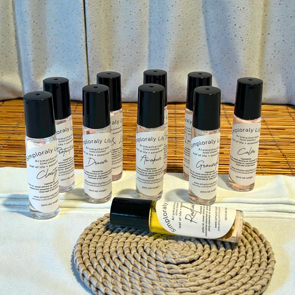 Essential Oil Perfume Roller Miracle Leaf of Life, Apothecary Roller Bottle - Winterberry Hearth