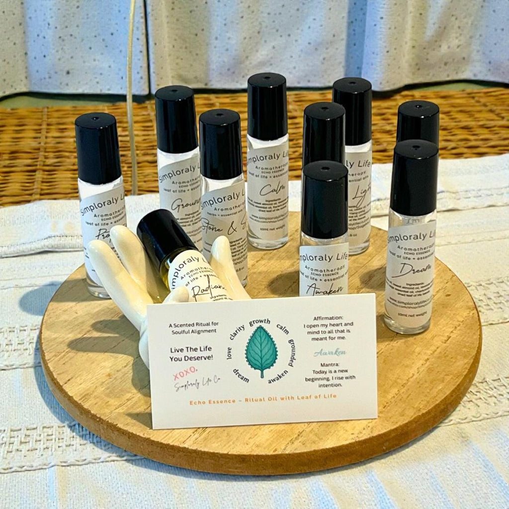 Essential Oil Perfume Roller Miracle Leaf of Life, Apothecary Roller Bottle - Winterberry Hearth