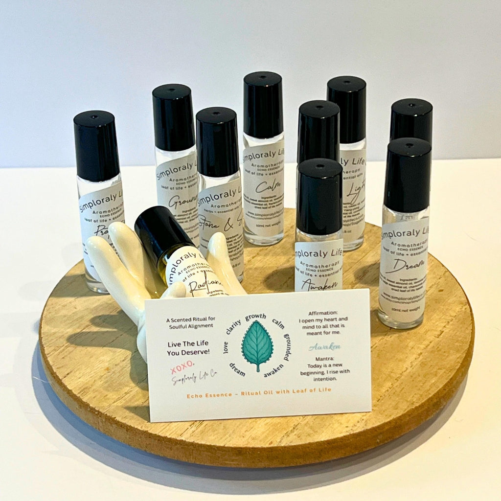 Essential Oil Perfume Roller Miracle Leaf of Life, Apothecary Roller Bottle - Winterberry Hearth