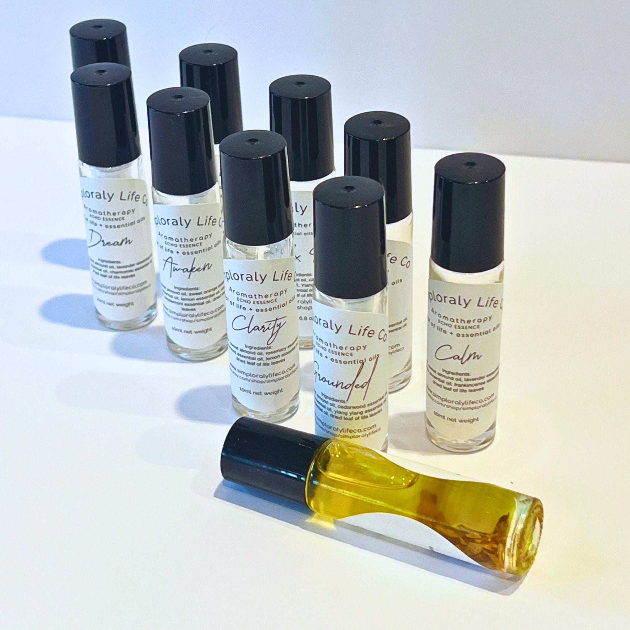 Essential Oil Perfume Roller Miracle Leaf of Life, Apothecary Roller Bottle - Winterberry Hearth